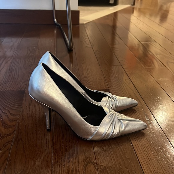 Maje, silver stilleto, size 8
